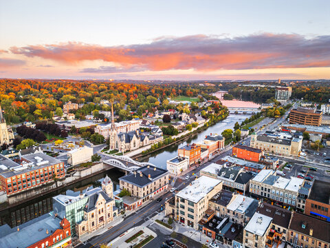 Cambridge, Ontario, Canada Overlooking the Grand River