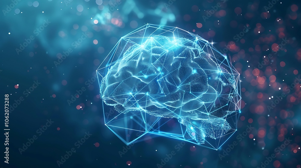 Leinwandbilder abstract technology background with circuit board and human brain. artificial intelligence concept
