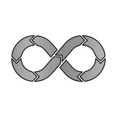 Continuous Integration and Delivery (CI/CD) Icon – An Infinity Loop, Representing DevOps Automation, Software Lifecycle, and Efficient Deployment – For Dark Backgrounds