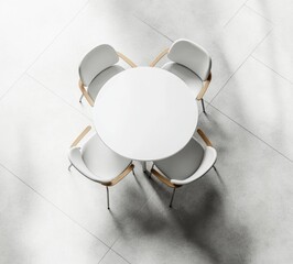 White Table & Chairs.
