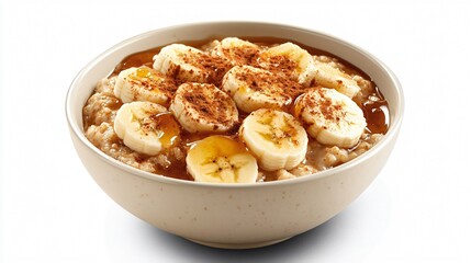 Bowl of Oatmeal with Banana and Honey