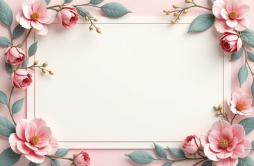 Pastel colors beautiful frame with free place for text