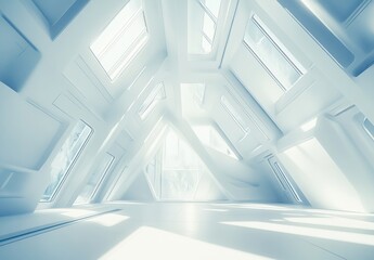 Naklejka premium Modern White Interior.