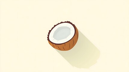 Vibrant Coconut with Bold Lines and Colorful Background