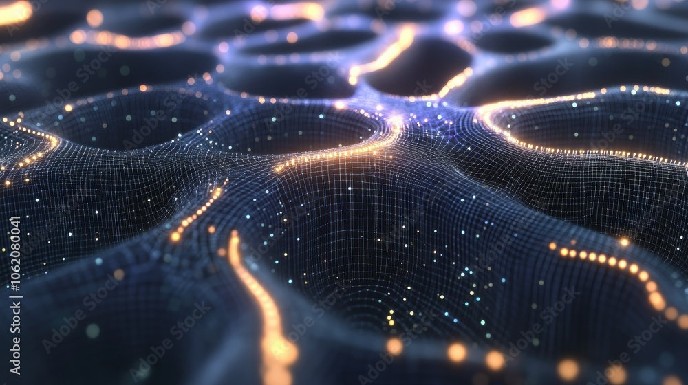 Aufkleber a visually appealing digital background representing artificial intelligence and neural networks, pe