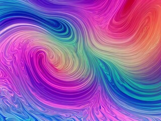 Obraz premium An abstract illustration of flowing waves in vibrant shades
