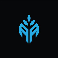 Abstract Leaf With Letter AA Logo