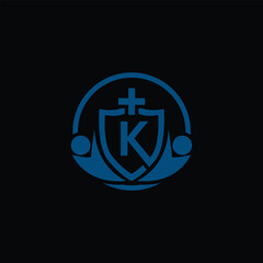 Modern Medical Care Symbol With Letter K