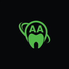 Dental Care Clinic Logo With Letter AA