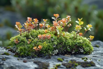 Close of moss on rock UHD wallpaper