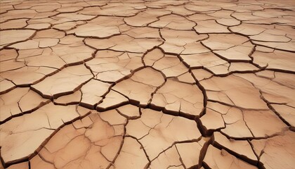 Cracked Earth: A dramatic close-up of dry, cracked earth, the parched surface revealing a network of intricate fissures that speak of a harsh and arid landscape.  The texture and detail are stark.