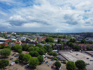 Aerial View of Buildings at Central Bristol City of Southwest of England, United Kingdom. The High...