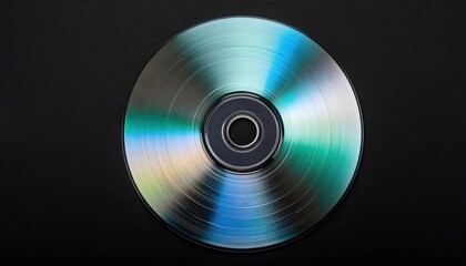 Fototapeta premium Cd disc isolated on black background