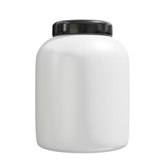 Supplement big plastic jar white