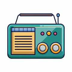 vector radio on white background