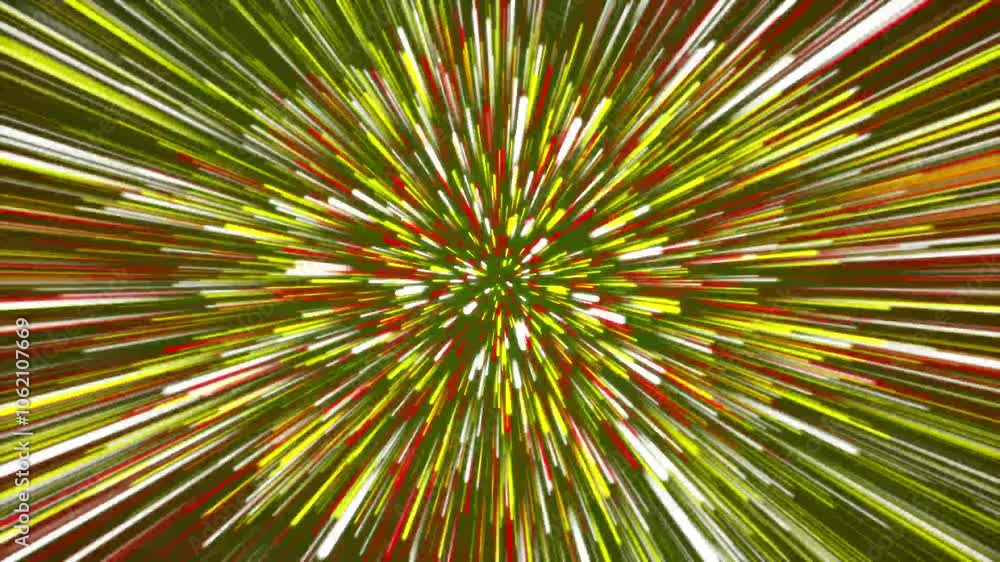 Poster abstract tunnel of a multicolor spectrum background. bright rays of neon light and colorful glowing 