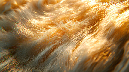 Close-Up of a Beautiful Suffolk Sheep's Woolly Coat Illuminated by Soft Sunlight