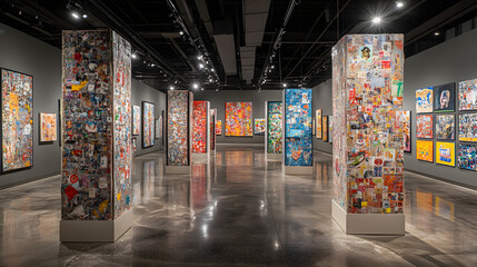 An Evocative Exhibit Utilizing Recycled Materials to Create Art Pieces that Comment on Social Disparities and Individual Rights