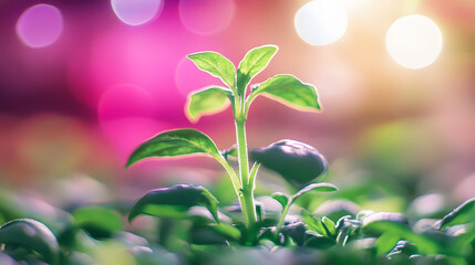Sunlit Leaves and Morning Growth in Nature's Garden