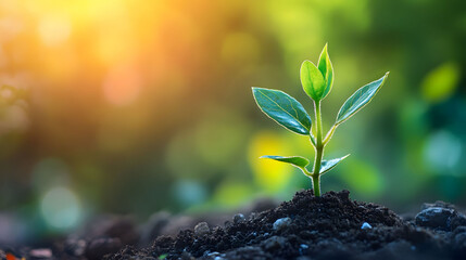 Sunlit Leaves and Morning Growth in Nature's Garden