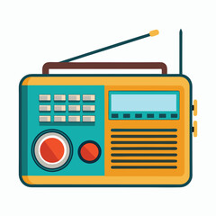 vector radio on white background