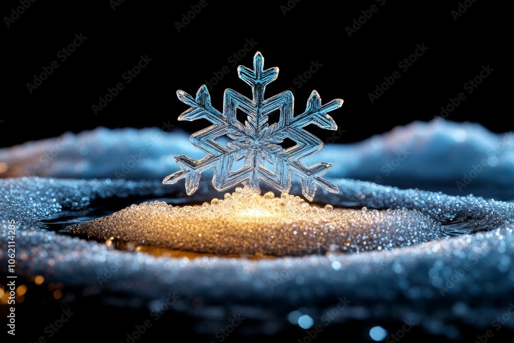 Aufkleber digital frost forming on a holographic surface, capturing the futuristic and intricate design of win