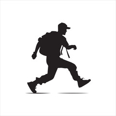 Fototapeta premium silhouette of a person