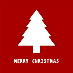Fototapeta premium Christmas tree paper cut