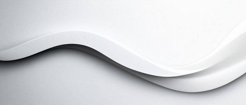  A tight shot of a white wall with a curved motif at its peak and base