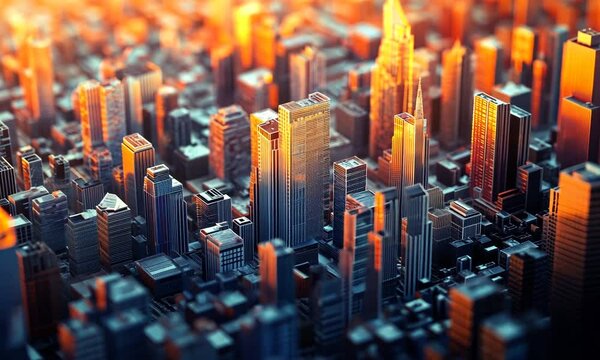 Cityscape at Sunset