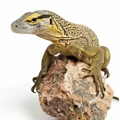 Obraz premium bearded dragon lizard with White Background AI Image Generative;