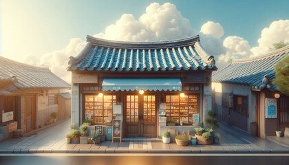 A collection of beautiful diorama architecture with emotional miniature shops and vintage cafe scenery