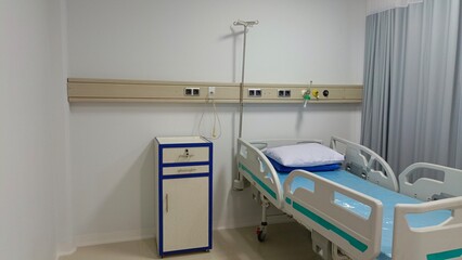 Jakarta, Indonesia-3 November 2024- Clean and comfortable hospital patient inpatient room