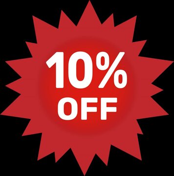 discount label 10 persen off. perfect for marketing