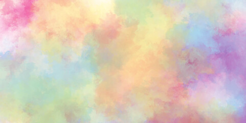 abstract soft colorful background with watercolor texture,  Watercolor imitation background with splashes modern stains, Abstract watercolor splash in shades of blue, red, orange and yellow.