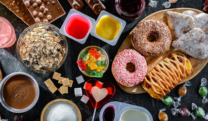 Food products containing a significant amount of sugar