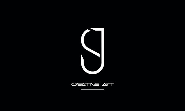 JS, SJ, J, S abstract letters logo monogram