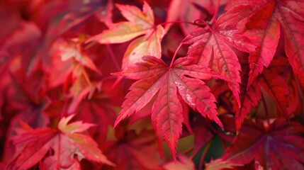 autumn's crimson foliage