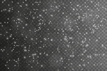White dust light. Bokeh light glow lights background effect. Christmas background of sparkling dust Christmas glowing light bokeh light confetti lights and glitter texture overlay for your design.