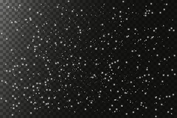White dust light. Bokeh light glow lights background effect. Christmas background of sparkling dust Christmas glowing light bokeh light confetti lights and glitter texture overlay for your design.