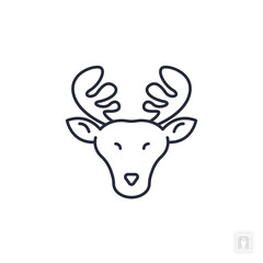 Reindeer icon. Reindeer Symbol sign for mobile concept and web design. Vector icon, Logo illustration, Vector graphics