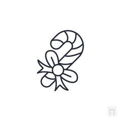 Candy cane icon. Candy cane Symbol sign for mobile concept and web design. Vector icon, Logo illustration, Vector graphics