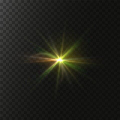 Sunlight, abstract special effect. Light effect set. Glowing isolated color transparent light effect set, lens flash, explosion, glitter, glitter, glitter, dust, line, solar flare, glitter and stars