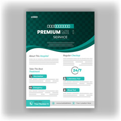 Medical Creative Design with A4 flyer template. Flyer template layout design. business flyer, brochure.