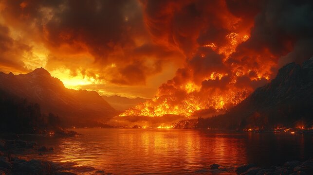 Prehistoric world darkened ash clouds with temperatures plummeting and widespread volcanic winter enveloping the globe in the wake of the Toba supervolcano eruption