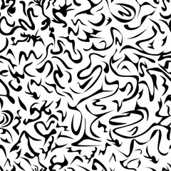 
abstract black and white background with geometric elements of flowing shapes. For prints on fabrics, packaging and for decorating interiors and scenes in an abstract style