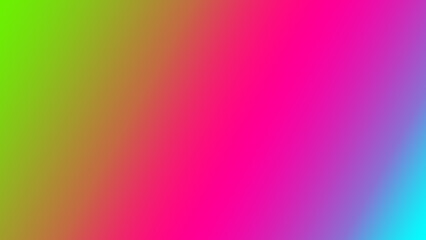 Neon green and colorful color gradient background.