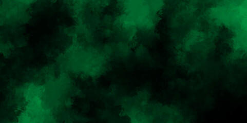 Blue powder dust smoke on black background,  Dark clouds contrast with bright center,  Abstract green smoke levitation with lighting, Atmospheric and mystic green smoke background.