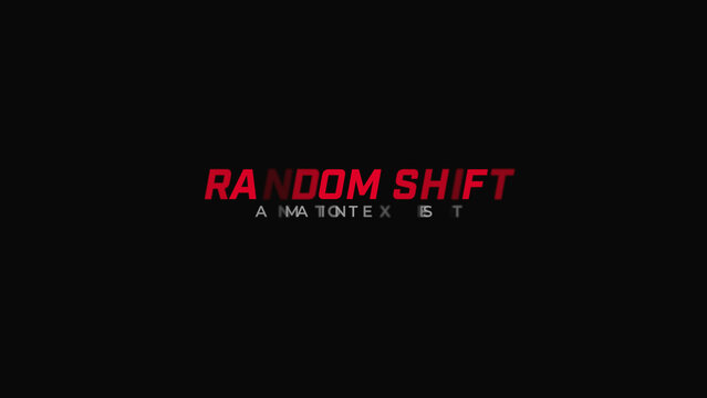 Random Shift Characters Animation Text Preset