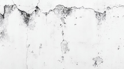 Fototapeta premium Textured white wall with peeling paint and cracks, perfect for backgrounds, designs, and artistic projects.